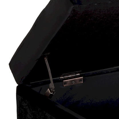 Banc de rangement moderne en velours avec assise relevable
