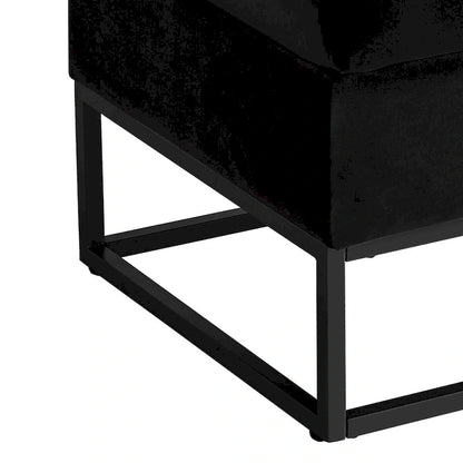Banc de rangement moderne en velours avec assise relevable