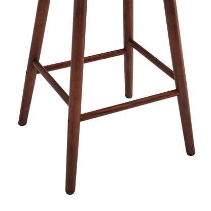 Ensemble de 2 tabourets de bar de 61 cm (24 po) de hauteur comptoir pour îlot de cuisine, en bois massif avec dossier à fuseaux.