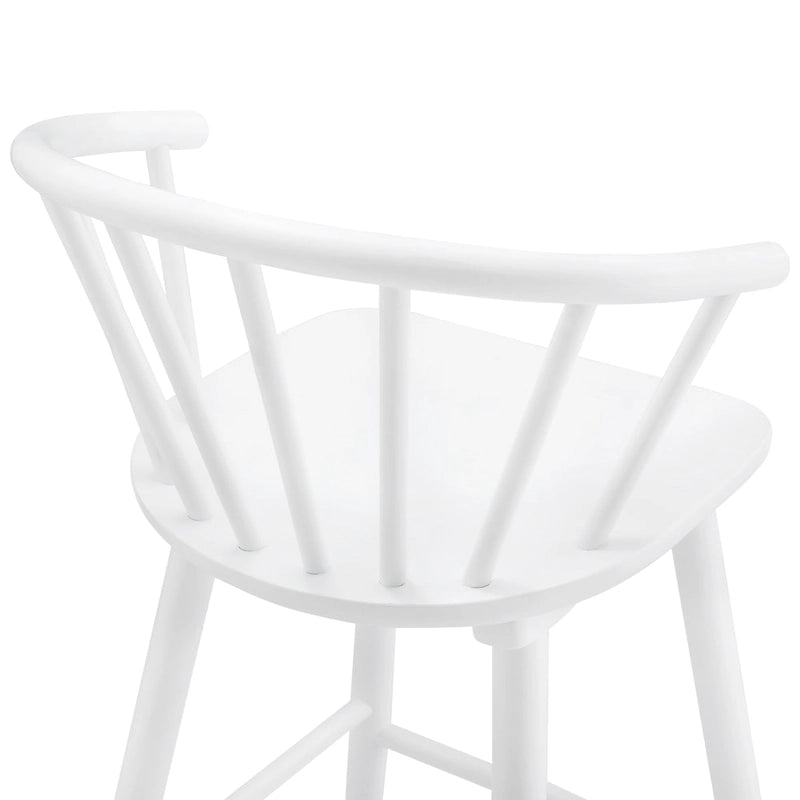 Ensemble de 2 tabourets de bar de 61 cm (24 po) de hauteur comptoir pour îlot de cuisine, en bois massif avec dossier à fuseaux.