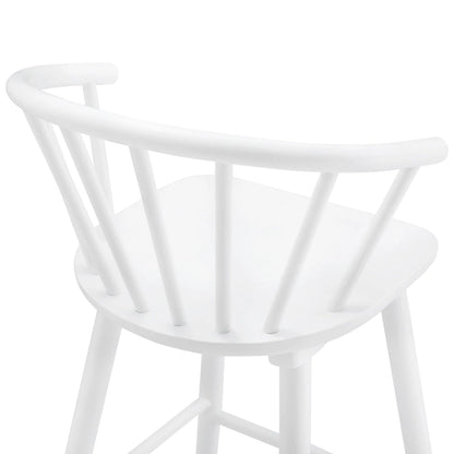 Ensemble de 2 tabourets de bar de 61 cm (24 po) de hauteur comptoir pour îlot de cuisine, en bois massif avec dossier à fuseaux.