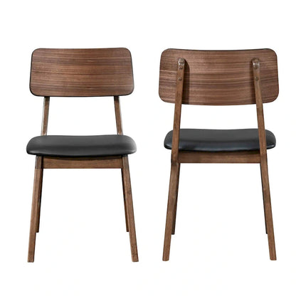 Chaise d'appoint New Classic Furniture Thea en noyer et noir (lot de 2)