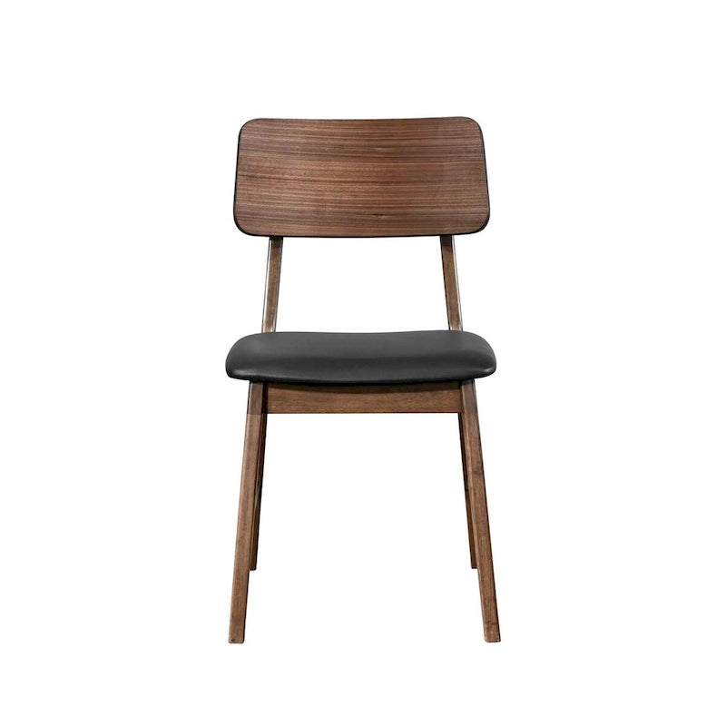 Chaise d'appoint New Classic Furniture Thea en noyer et noir (lot de 2)