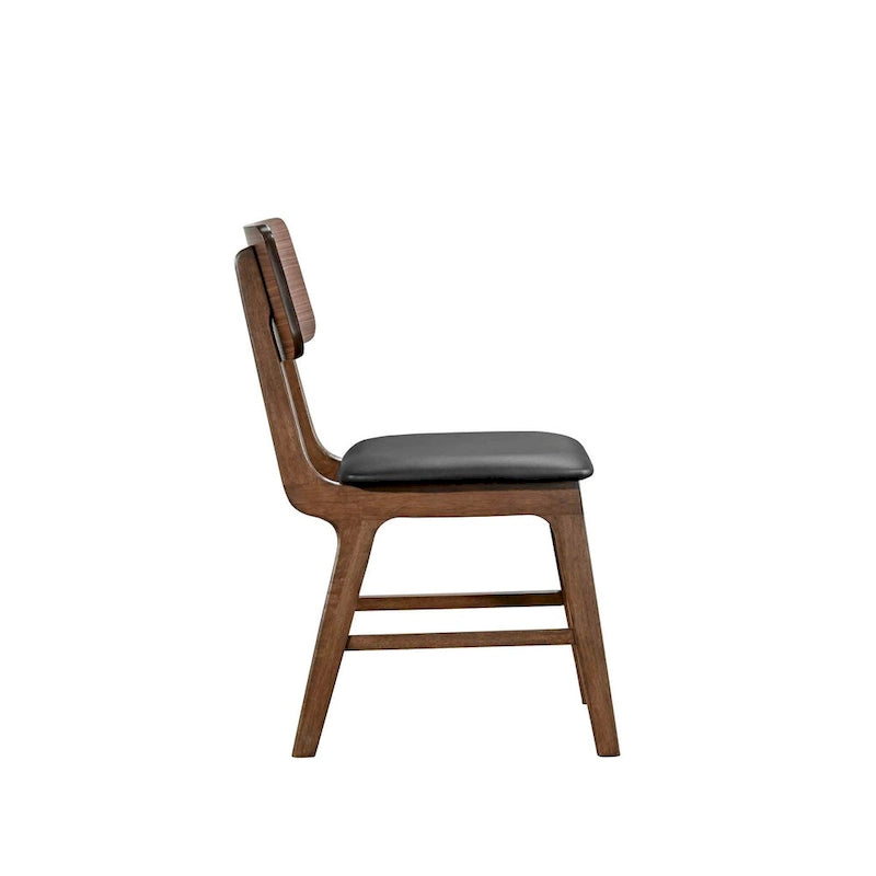 Chaise d'appoint New Classic Furniture Thea en noyer et noir (lot de 2)