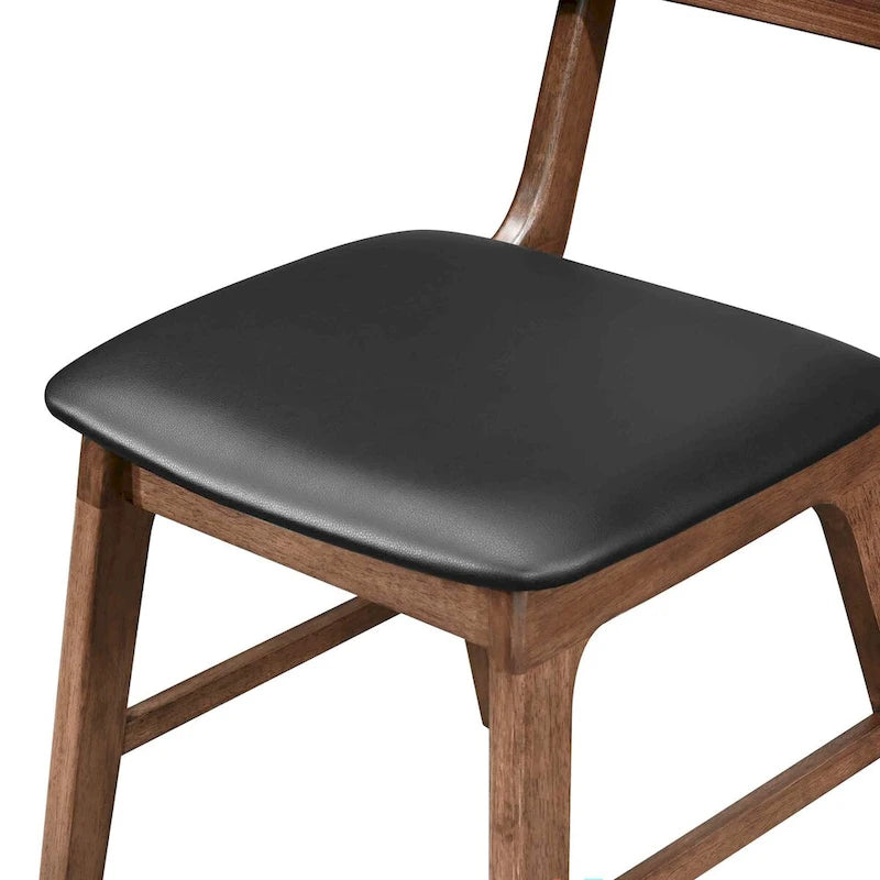 Chaise d'appoint New Classic Furniture Thea en noyer et noir (lot de 2)