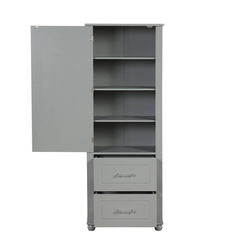 Armoire de rangement haute pour salle de bain, armoire de rangement autoportante