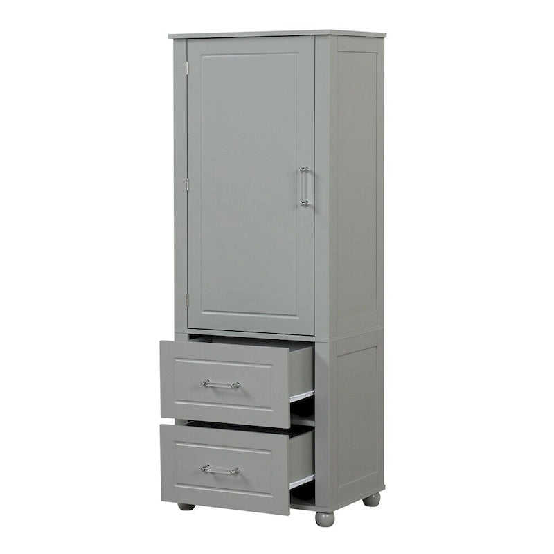 Armoire de rangement haute pour salle de bain, armoire de rangement autoportante
