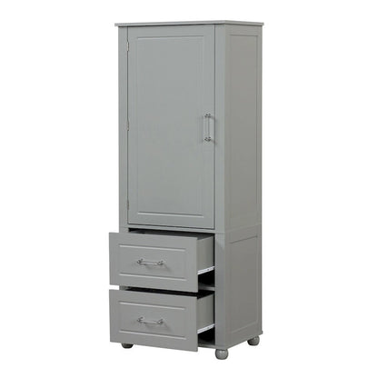 Armoire de rangement haute pour salle de bain, armoire de rangement autoportante