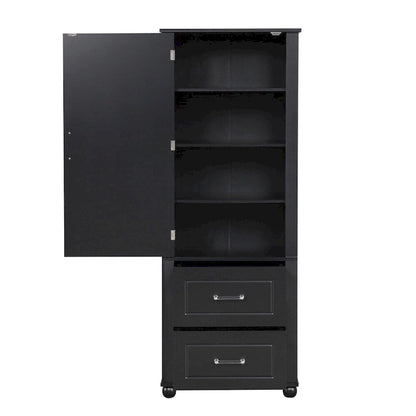 Armoire de rangement haute pour salle de bain, armoire de rangement autoportante