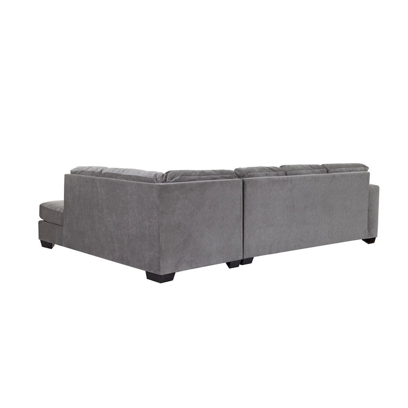 Canapé d'angle en forme de U American Furniture Classics Graphite, modèle A414V6-K2, avec 4 coussins décoratifs