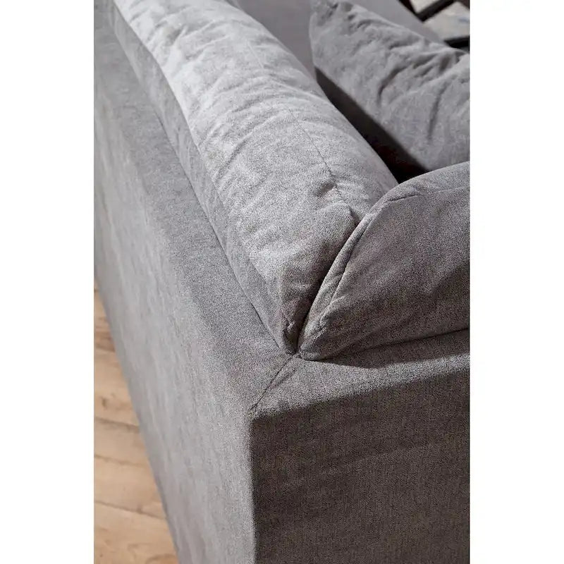 Canapé d'angle en forme de U American Furniture Classics Graphite, modèle A414V6-K2, avec 4 coussins décoratifs