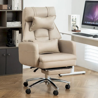 Chaise de bureau pivotante en cuir