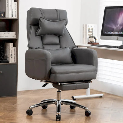 Chaise de bureau pivotante en cuir
