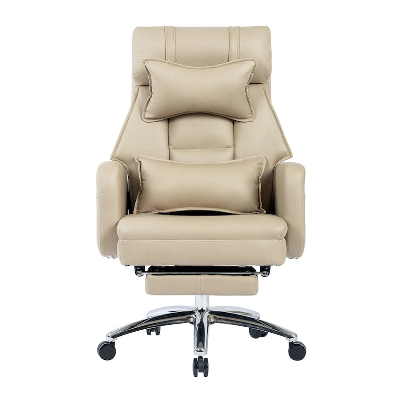 Chaise de bureau pivotante en cuir