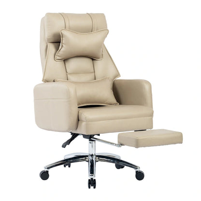 Chaise de bureau pivotante en cuir