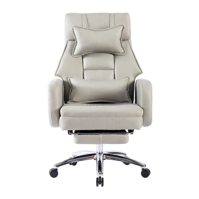 Chaise de bureau pivotante en cuir