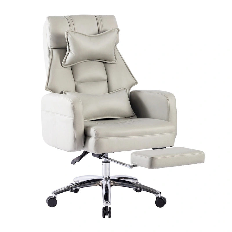 Chaise de bureau pivotante en cuir