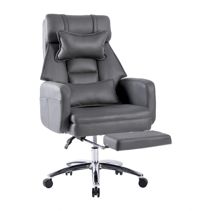 Chaise de bureau pivotante en cuir