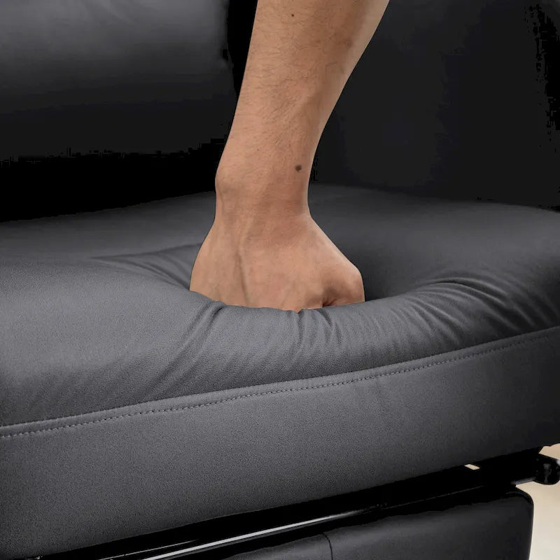 Chaise de bureau pivotante en cuir