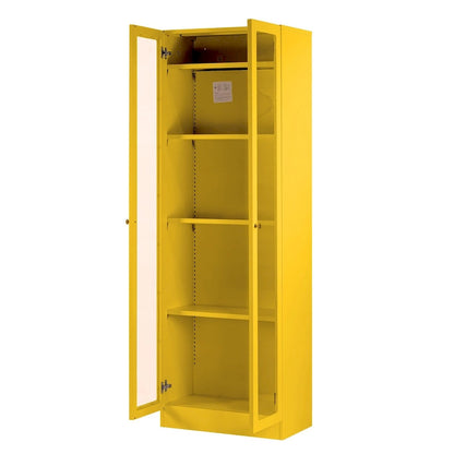 Armoire métallique jaune à portes françaises Avidan de 70 pouces