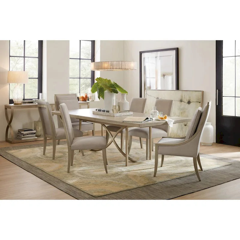 Table de salle à manger moderne et décontractée Hooker Furniture Elixir 80 à 100 avec