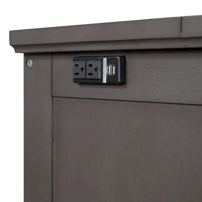 Lit escamotable en pin massif avec commode et tiroir