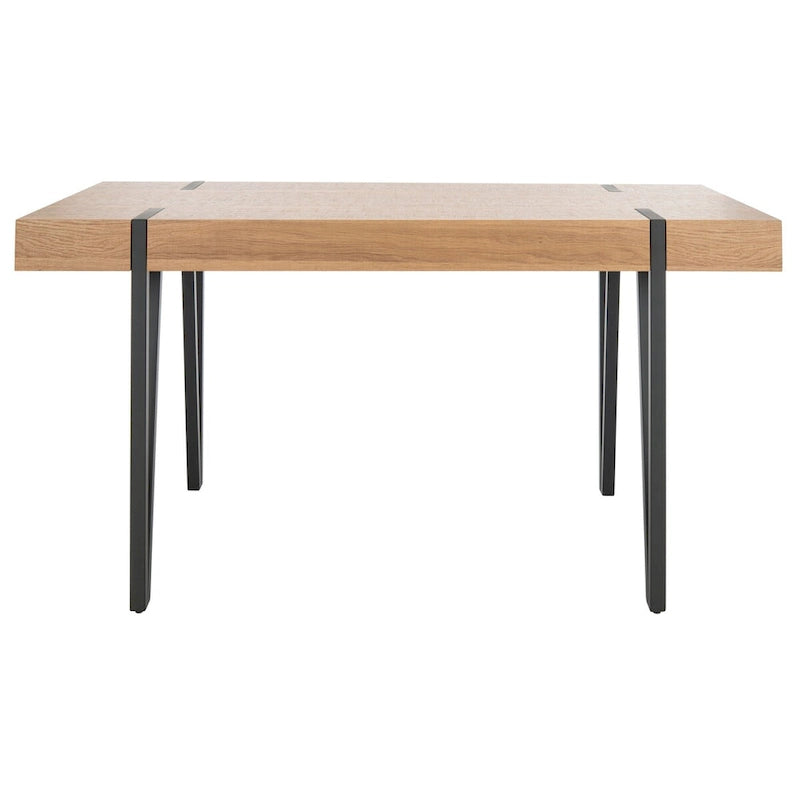 Table de salle à manger rustique industrielle SAFAVIEH Asal style milieu du siècle - 150 cm (L) x 90 cm (P) x 75 cm (H) - 59 cm (L) x 35 cm (P) x 30 cm (H)