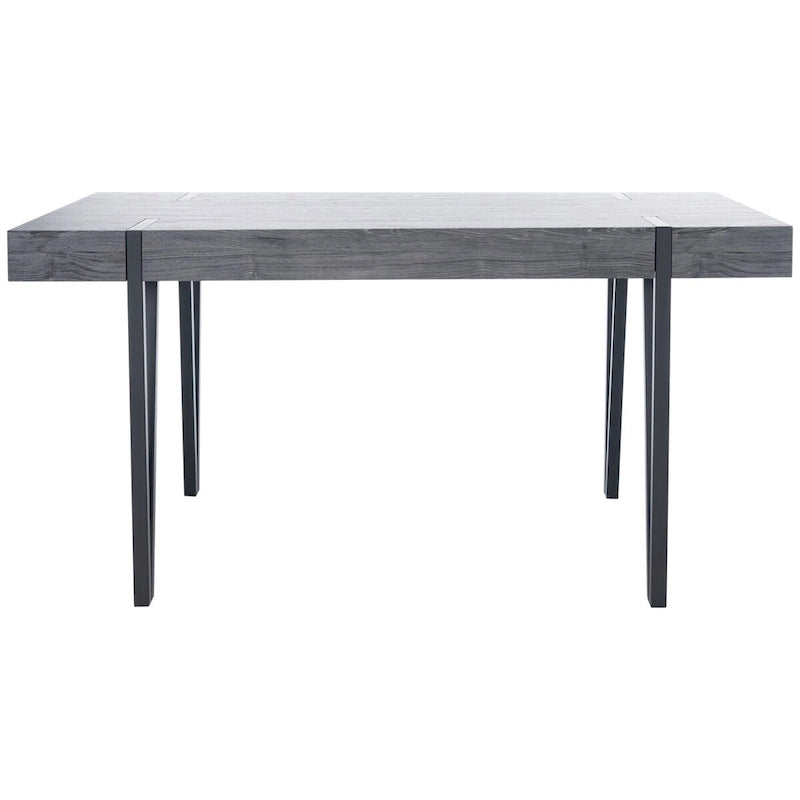 Table de salle à manger rustique industrielle SAFAVIEH Asal style milieu du siècle - 150 cm (L) x 90 cm (P) x 75 cm (H) - 59 cm (L) x 35 cm (P) x 30 cm (H)