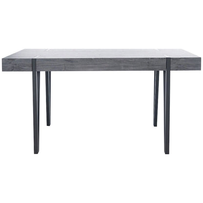 Table de salle à manger rustique industrielle SAFAVIEH Asal style milieu du siècle - 150 cm (L) x 90 cm (P) x 75 cm (H) - 59 cm (L) x 35 cm (P) x 30 cm (H)