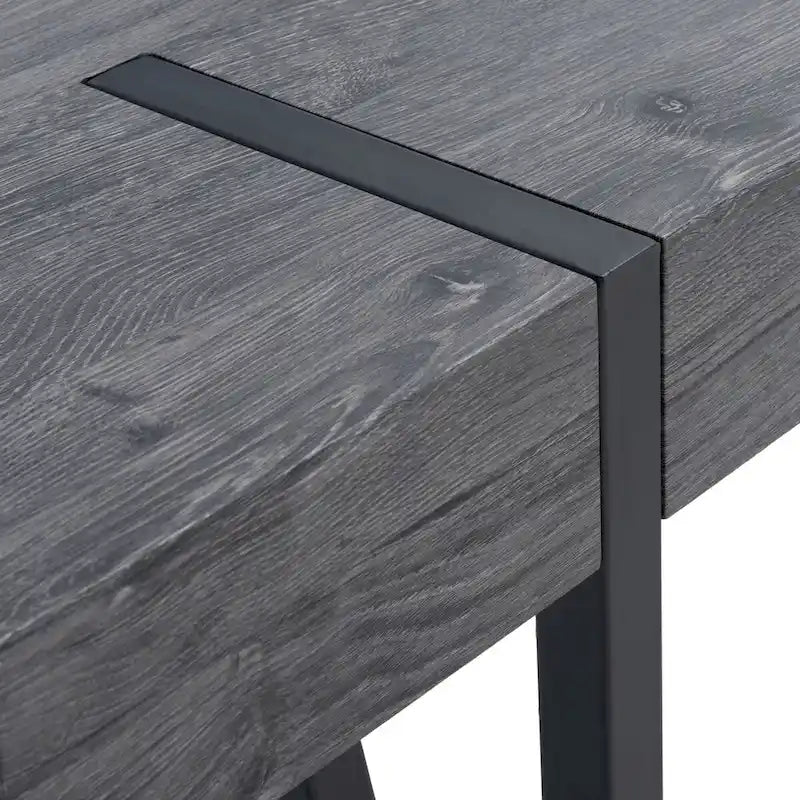 Table de salle à manger rustique industrielle SAFAVIEH Asal style milieu du siècle - 150 cm (L) x 90 cm (P) x 75 cm (H) - 59 cm (L) x 35 cm (P) x 30 cm (H)
