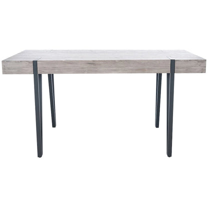 Table de salle à manger rustique industrielle SAFAVIEH Asal style milieu du siècle - 150 cm (L) x 90 cm (P) x 75 cm (H) - 59 cm (L) x 35 cm (P) x 30 cm (H)