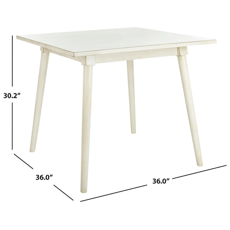 Table de salle à manger carrée Marlisa de SAFAVIEH - 91,4 x 91,4 x 76,8 cm - 91,4 cm L x 91,4 x 76,2 cm H