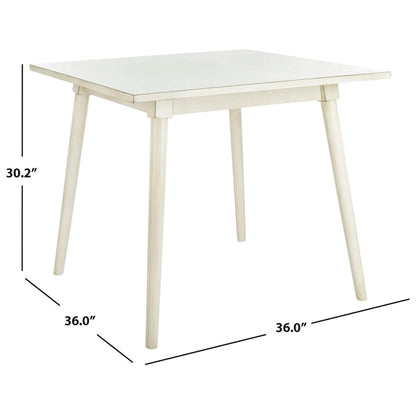 Table de salle à manger carrée Marlisa de SAFAVIEH - 91,4 x 91,4 x 76,8 cm - 91,4 cm L x 91,4 x 76,2 cm H