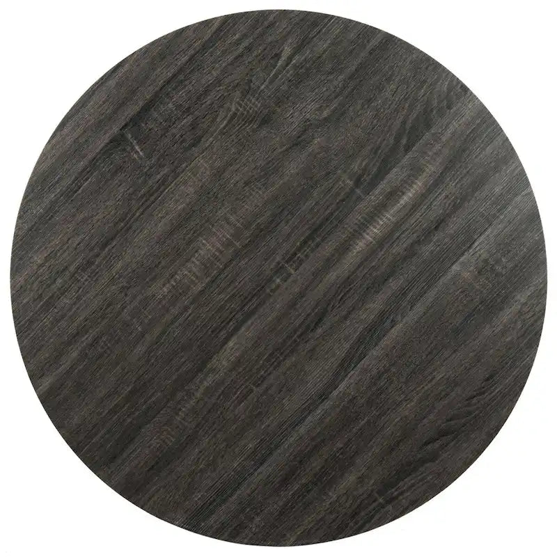 Table de salle à manger ronde SAFAVIEH Zorana gris foncé/noir - 90 x 90 x 75 cm (35 x 35 x 29,5 pouces) - 89 x 89 x 76 cm (35 x 35 x 30 pouces)