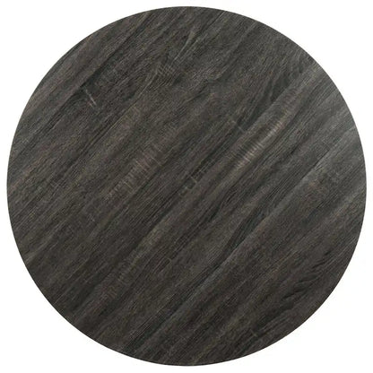 Table de salle à manger ronde SAFAVIEH Zorana gris foncé/noir - 90 x 90 x 75 cm (35 x 35 x 29,5 pouces) - 89 x 89 x 76 cm (35 x 35 x 30 pouces)