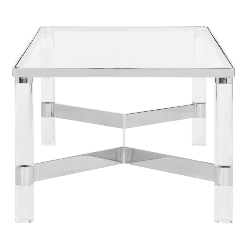 Table basse SAFAVIEH Couture Giang en acrylique argenté - 47 cm (L) x 24 cm (P) x 17 cm (H)