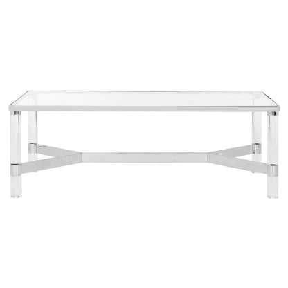 Table basse SAFAVIEH Couture Giang en acrylique argenté - 47 cm (L) x 24 cm (P) x 17 cm (H)