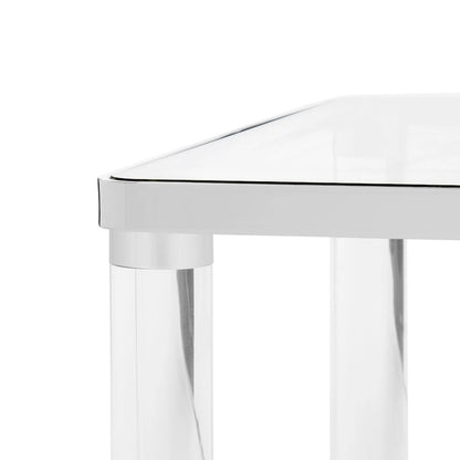 Table basse SAFAVIEH Couture Giang en acrylique argenté - 47 cm (L) x 24 cm (P) x 17 cm (H)