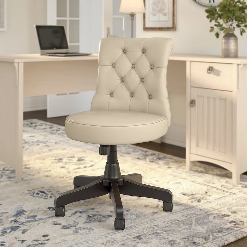 Chaise de bureau capitonnée Arden Lane à dossier mi-haut de Bush Business Furniture