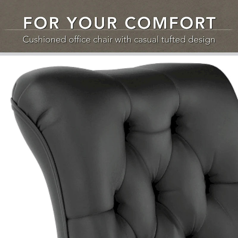 Chaise de bureau capitonnée Arden Lane à dossier mi-haut de Bush Business Furniture