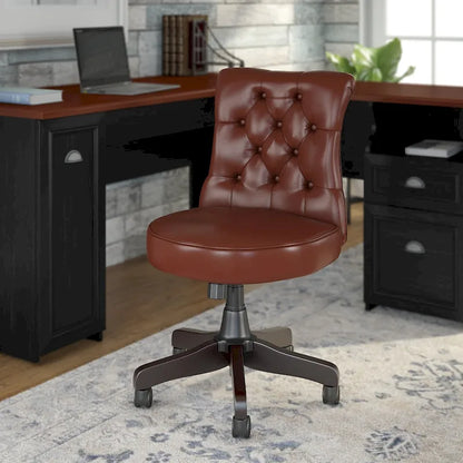 Chaise de bureau capitonnée Arden Lane à dossier mi-haut de Bush Business Furniture