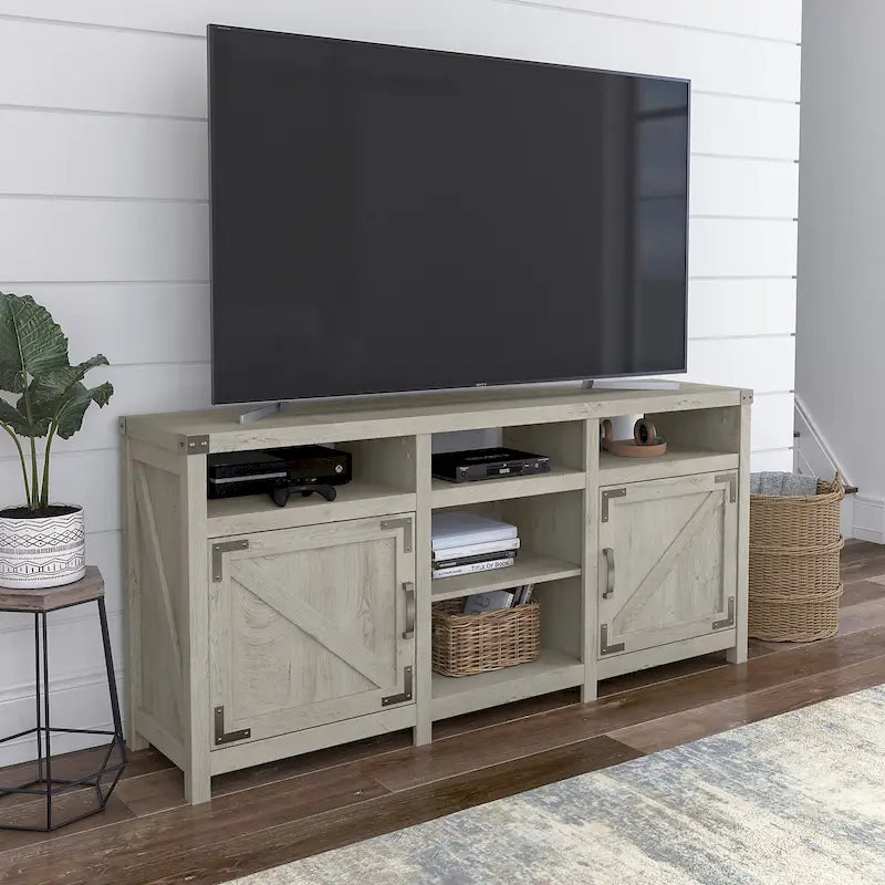 Meuble TV Cottage Grove 65W style ferme pour téléviseur 75 pouces par Bush Furniture