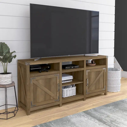 Meuble TV Cottage Grove 65W style ferme pour téléviseur 75 pouces par Bush Furniture