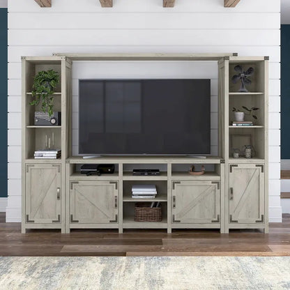 Meuble TV Cottage Grove 65W style ferme pour téléviseur 75 pouces par Bush Furniture