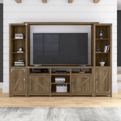 Meuble TV Cottage Grove 65W style ferme pour téléviseur 75 pouces par Bush Furniture