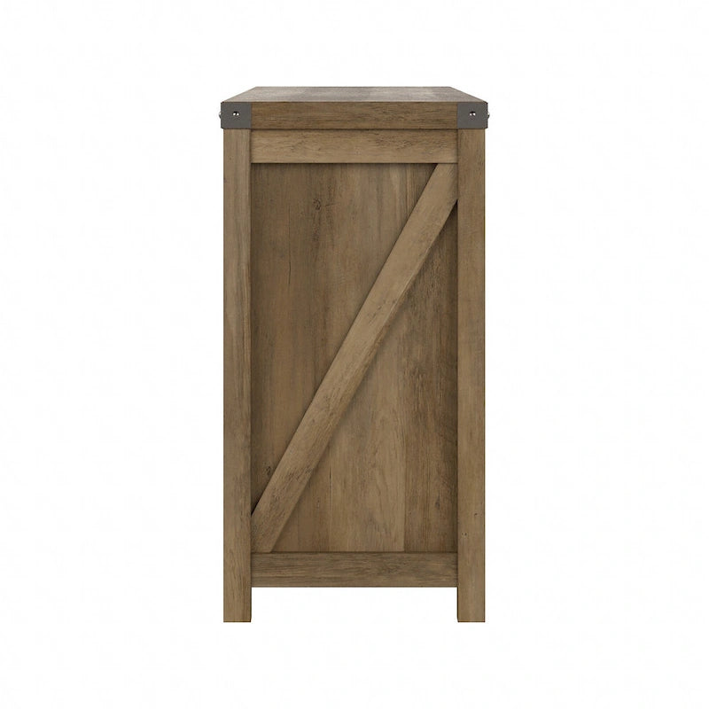 Meuble TV Cottage Grove 65W style ferme pour téléviseur 75 pouces par Bush Furniture