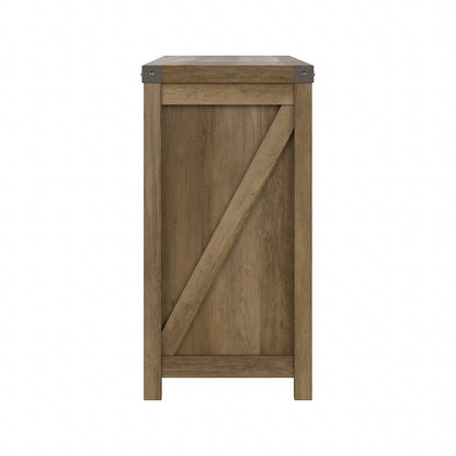 Meuble TV Cottage Grove 65W style ferme pour téléviseur 75 pouces par Bush Furniture